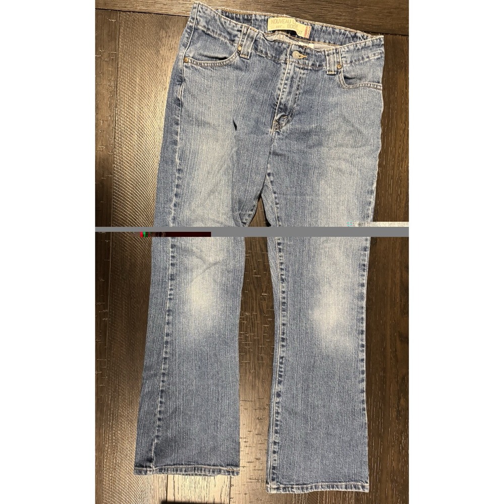 Vtg Levis 515 Nouveau Bootcut Jeans Womens Size 12S Blue Medium Wash Stretch Y2K